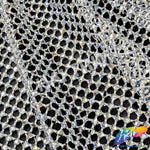 36" x 48" Rhinestone Mesh Fabric with Square Crystal Stones