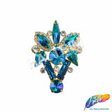 Fancy Color Motif Rhinestone Applique, YH-505