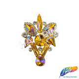 Fancy Color Motif Rhinestone Applique, YH-505