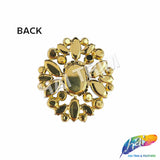 Fancy Oval Medallion Rhinestone Applique, YH-512