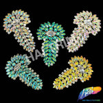 SALE! Fancy Colored Rhinestone Applique on Metal Setting, YH-082