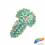 SALE! Fancy Colored Rhinestone Applique on Metal Setting, YH-082