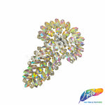 SALE! Fancy Colored Rhinestone Applique on Metal Setting, YH-082