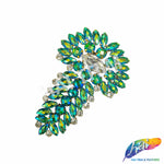 SALE! Fancy Colored Rhinestone Applique on Metal Setting, YH-082