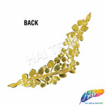 SALE! Leaf Branch Fancy Rhinestone Applique on Metal Setting, YH-086