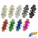 SALE! Fancy Colored Rhinestone Motif Applique, YH-089
