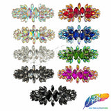 SALE! Fancy Colored Rhinestone Motif Applique, YH-089