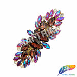 SALE! Fancy Colored Rhinestone Motif Applique, YH-089
