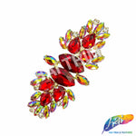 SALE! Fancy Colored Rhinestone Motif Applique, YH-089