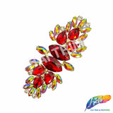 SALE! Fancy Colored Rhinestone Motif Applique, YH-089