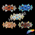 SALE! Fancy Colored Rhinestone Motif Applique on Metal Setting, YH-090