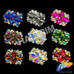 SALE! Fancy Colored Rhinestone Motif Applique on Metal Setting, YH-092