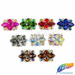 SALE! Fancy Colored Rhinestone Motif Applique on Metal Setting, YH-092