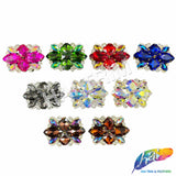SALE! Fancy Colored Rhinestone Motif Applique on Metal Setting, YH-092