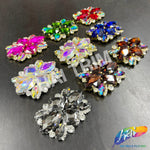 SALE! Fancy Colored Rhinestone Motif Applique on Metal Setting, YH-092