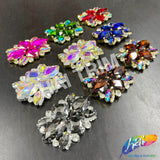 SALE! Fancy Colored Rhinestone Motif Applique on Metal Setting, YH-092