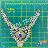SALE! Fancy Rhinestone Necklace Applique, YH-093