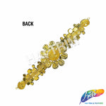 SALE! Fancy Colored Rhinestone Flower Applique on Metal Setting, YH-095