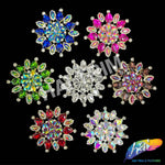 SALE! Fancy Colored Rhinestone Medallion Flower Applique, YH-097
