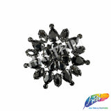 SALE! Fancy Colored Rhinestone Medallion Flower Applique, YH-097