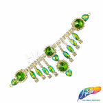 SALE! Fancy Dangling Rhinestone Motif Applique on Metal Setting YH-102