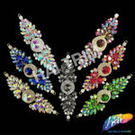 SALE! Fancy Colored Rhinestone Motif Applique on Metal Setting, YH-103