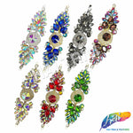 SALE! Fancy Colored Rhinestone Motif Applique on Metal Setting, YH-103