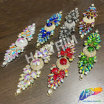 SALE! Fancy Colored Rhinestone Motif Applique on Metal Setting, YH-103