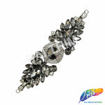SALE! Fancy Colored Rhinestone Motif Applique on Metal Setting, YH-103