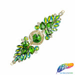 SALE! Fancy Colored Rhinestone Motif Applique on Metal Setting, YH-103