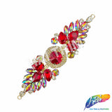SALE! Fancy Colored Rhinestone Motif Applique on Metal Setting, YH-103