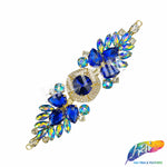 SALE! Fancy Colored Rhinestone Motif Applique on Metal Setting, YH-103