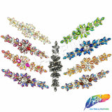 SALE! Fancy Rhinestone Flower Applique on Metal Setting, YH-104