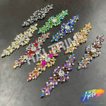 SALE! Fancy Rhinestone Flower Applique on Metal Setting, YH-104