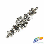 SALE! Fancy Rhinestone Flower Applique on Metal Setting, YH-104