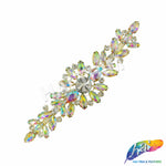 SALE! Fancy Rhinestone Flower Applique on Metal Setting, YH-104