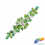 SALE! Fancy Rhinestone Flower Applique on Metal Setting, YH-104
