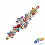 SALE! Fancy Rhinestone Flower Applique on Metal Setting, YH-104