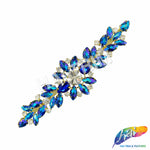 SALE! Fancy Rhinestone Flower Applique on Metal Setting, YH-104