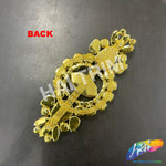 SALE! Fancy Colored Rhinestone Motif Applique on Metal Setting, YH-106