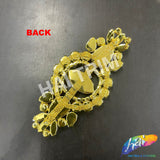 SALE! Fancy Colored Rhinestone Motif Applique on Metal Setting, YH-106