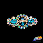 SALE! Fancy Colored Rhinestone Motif Applique on Metal Setting, YH-106