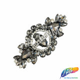 SALE! Fancy Colored Rhinestone Motif Applique on Metal Setting, YH-106