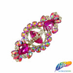 SALE! Fancy Colored Rhinestone Motif Applique on Metal Setting, YH-106