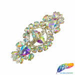 SALE! Fancy Colored Rhinestone Motif Applique on Metal Setting, YH-106