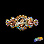 SALE! Fancy Colored Rhinestone Motif Applique on Metal Setting, YH-106