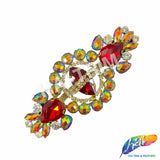 SALE! Fancy Colored Rhinestone Motif Applique on Metal Setting, YH-106