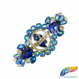 SALE! Fancy Colored Rhinestone Motif Applique on Metal Setting, YH-106