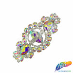 SALE! Fancy Colored Rhinestone Motif Applique on Metal Setting, YH-106