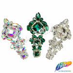 SALE! Fancy Motif Rhinestone Applique on Metal Setting, YH-115